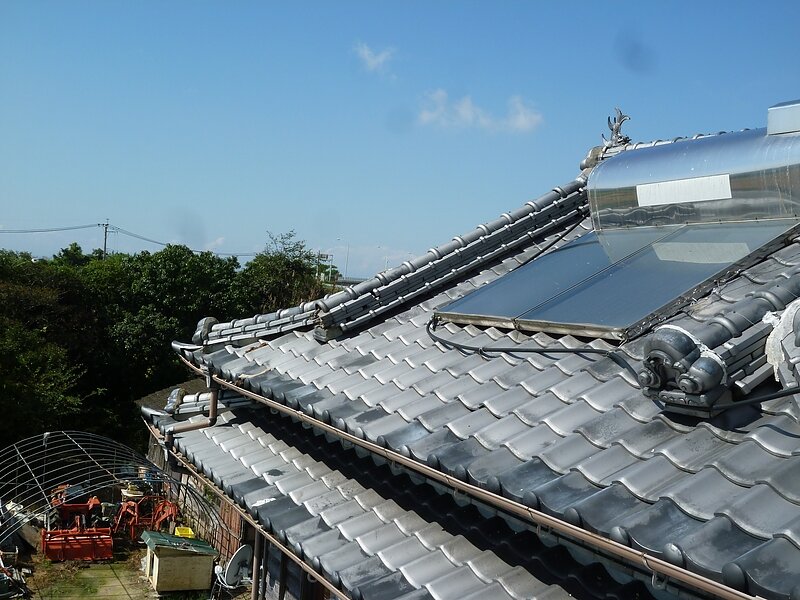 玉名市大浜にて地震被害の屋根修理　　太洋瓦総工