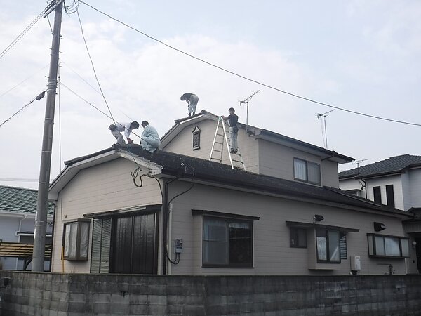 大牟田市歴木にて屋根瓦のリフォームです。　太洋瓦総工の画像