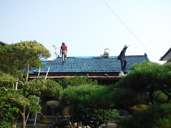 柳川市　大和町中島において瓦の葺き替え　太洋瓦総工の画像