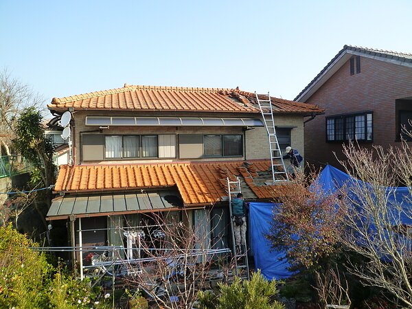 大牟田市三池において、瓦の葺き替え・・・太洋瓦総工の画像