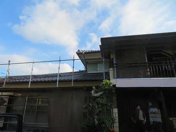 玉名市天水町　屋根瓦の葺き替えの画像