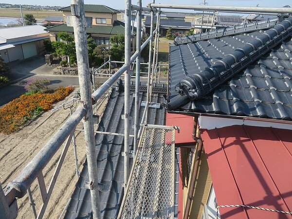 みやま市高田町：黒崎開にて屋根瓦の葺き替えの画像